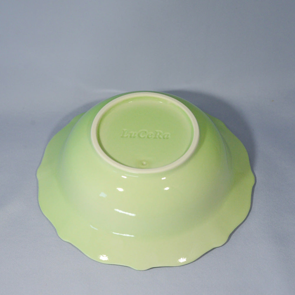 レースボウル 15cm 〈ペールグリーン〉
