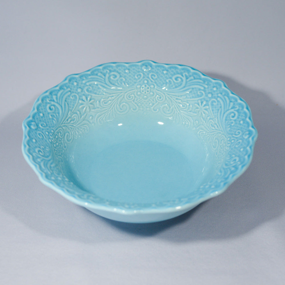 レースボウル 15cm 〈ペールブルー〉