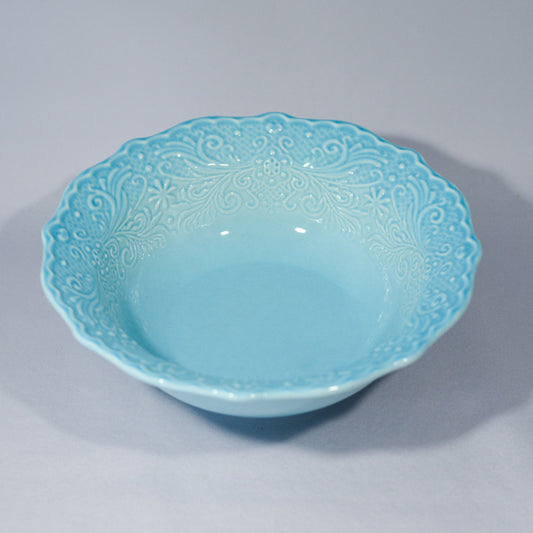レースボウル 15cm 〈ペールブルー〉