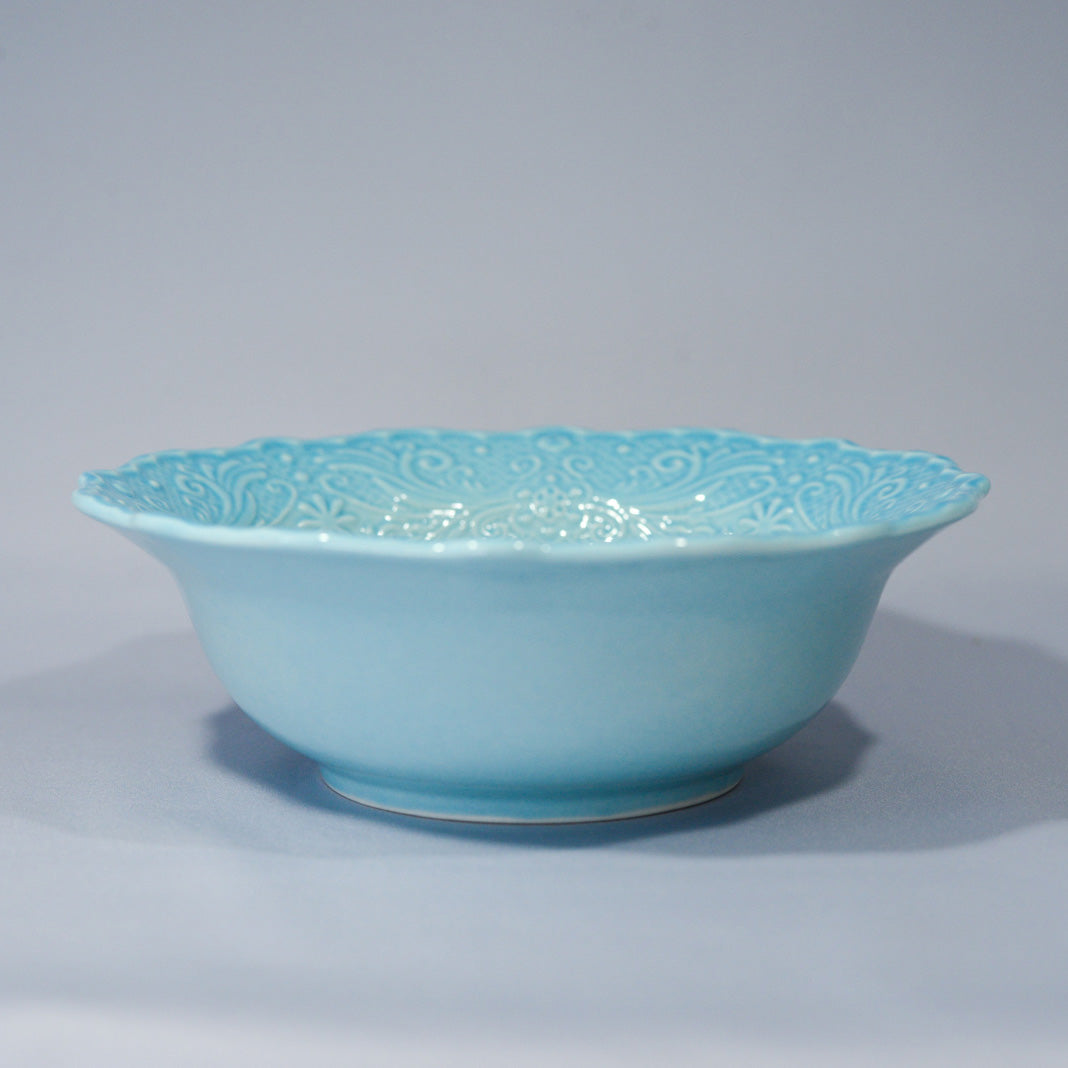 レースボウル 15cm 〈ペールブルー〉
