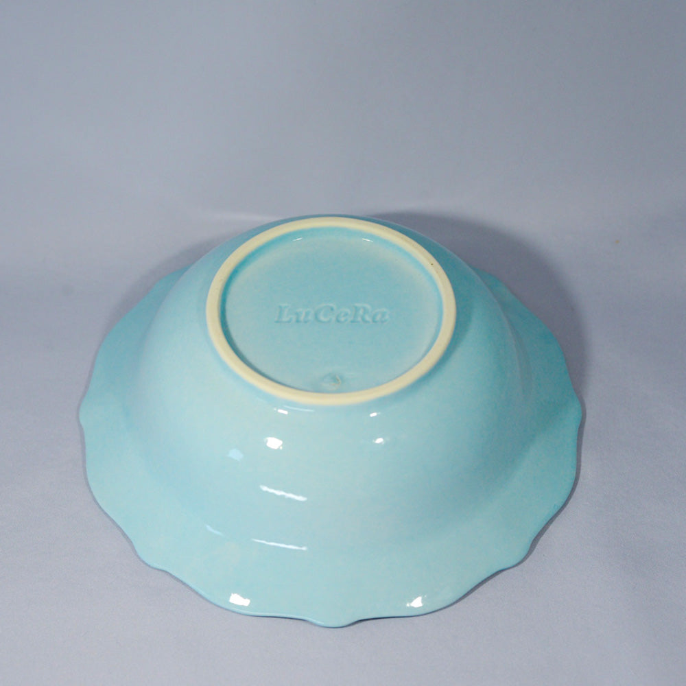 レースボウル 15cm 〈ペールブルー〉 – LuCeRa Porcelains
