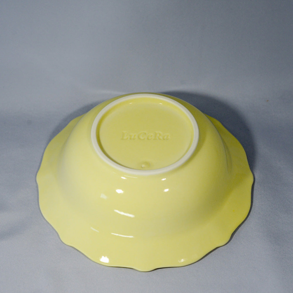 レースボウル 15cm 〈ペールイエロー〉